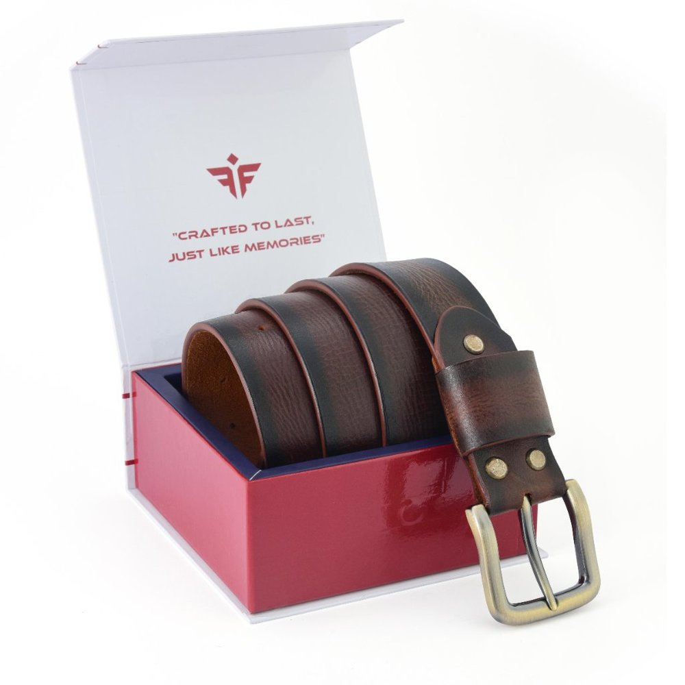 Men Top Quality Leather Belt - Full Grain Leather Belt - Free Personalization - Picture 3 of 15
